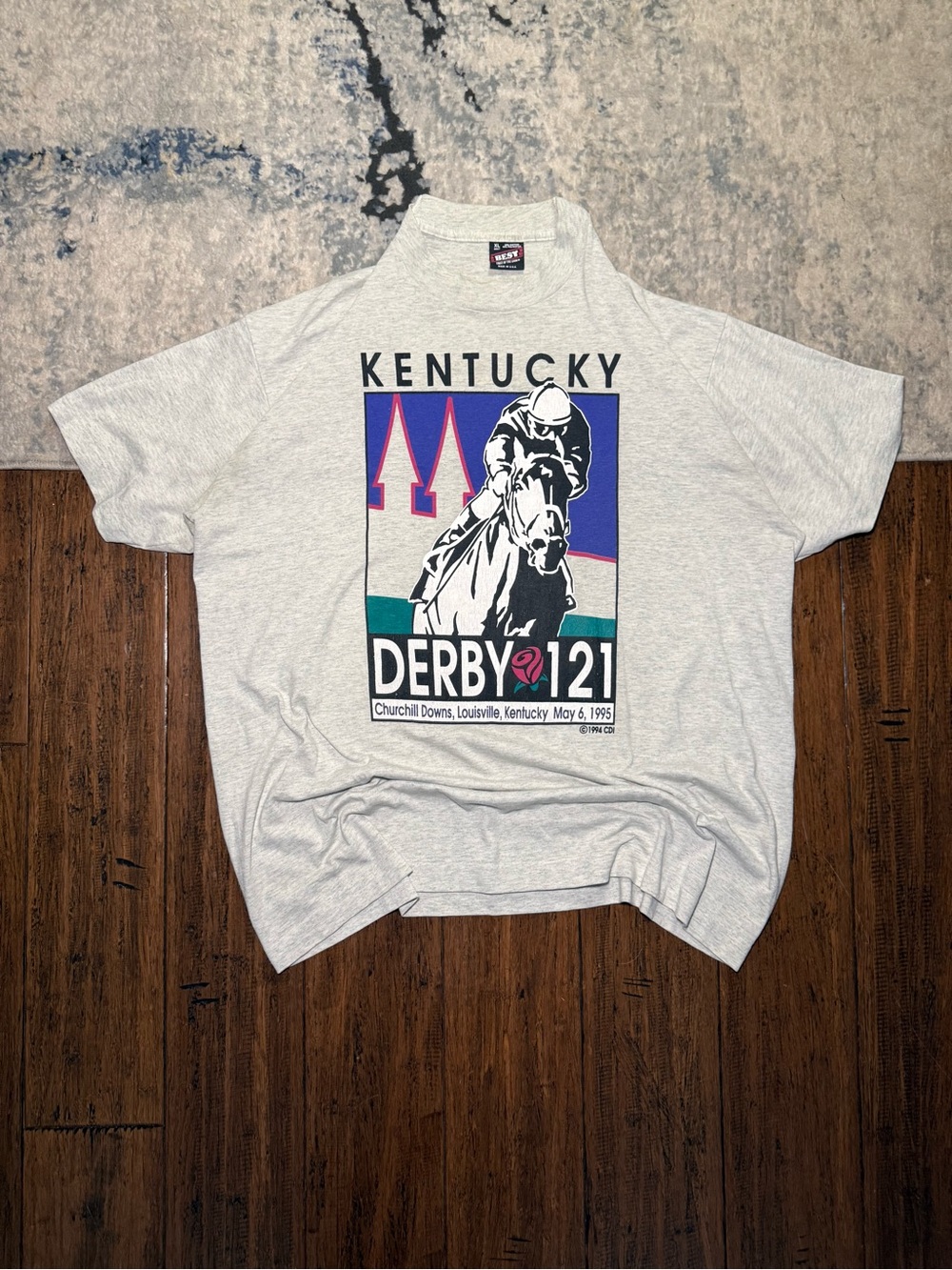 Vintage 1995 Kentucky Derby 121 Churchill Downs Single Stitch T-Shirt XL